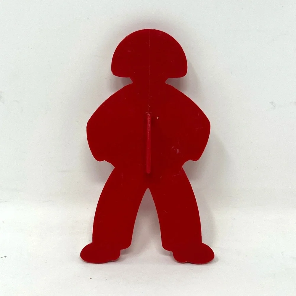 Vtg Tupperware Cookie Cutters Red Plastic with Handles SET of 4 Pig Rabbit Cake